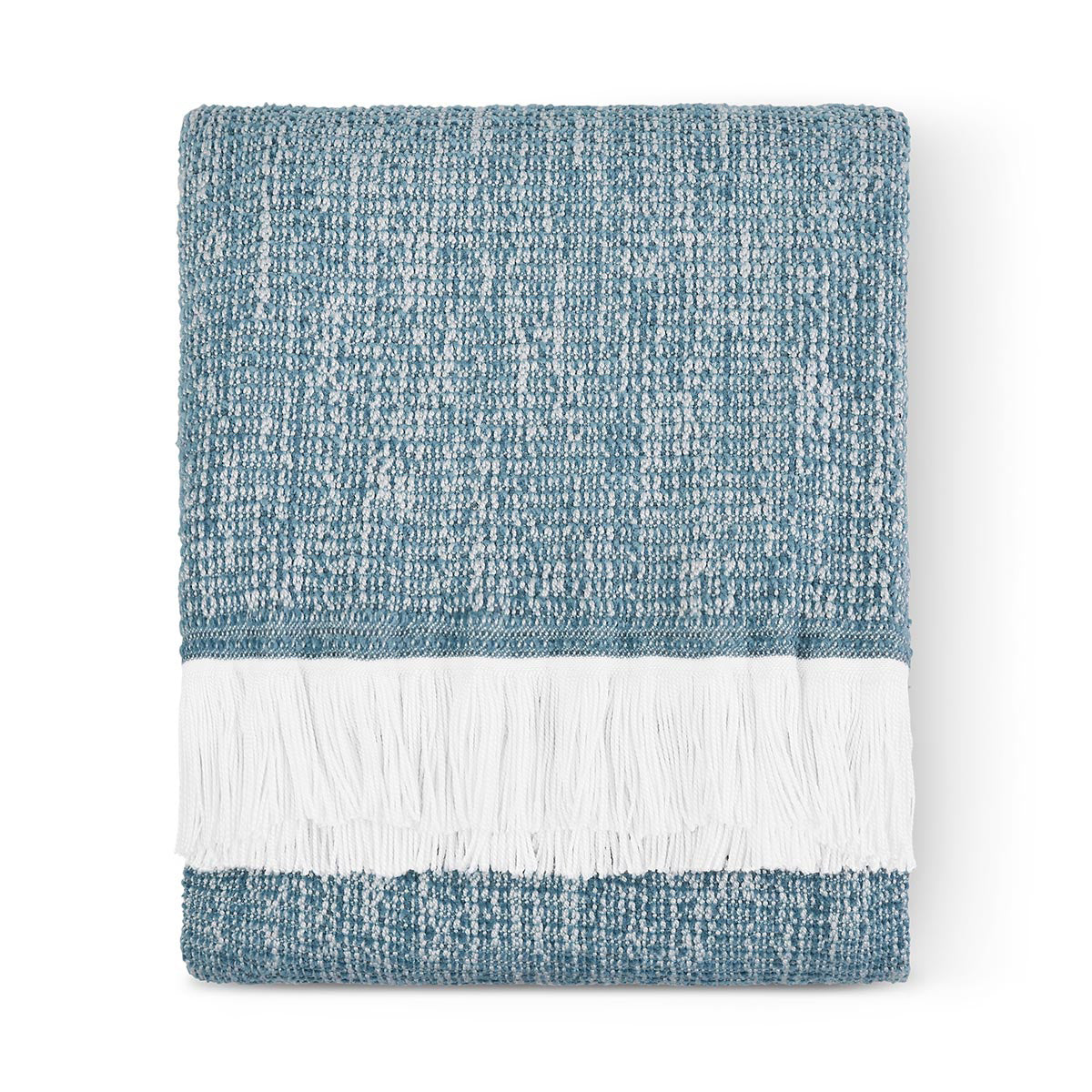 Sunbrella Crosshatch Throw Lake Folded, image 1