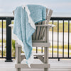 Sunbrella Crosshatch Throw Spa Drapped 2