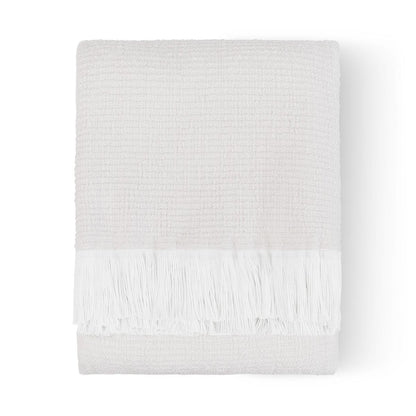 
                  Sunbrella Crosshatch Throw White Folded - Image 15
                
