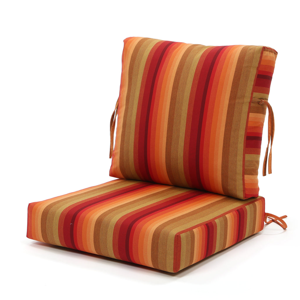 Sunbrella Deep Seating Seat and Back Cushions Astoria Sunset