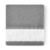 Sunbrella Herringbone Throw Pewter Folded