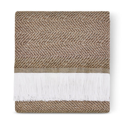 
                  Sunbrella Herringbone Throw Spice Folded - Image 7
                