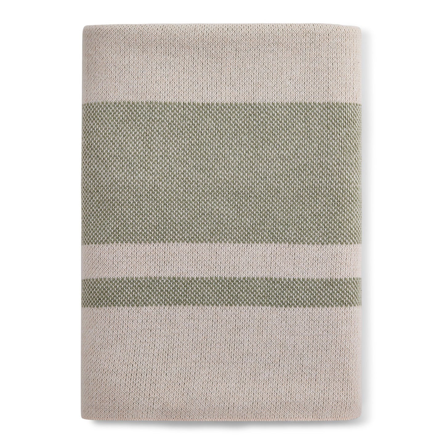 Sunbrella Signature Throw Veranda Stripe Sage Folded 2, image 3