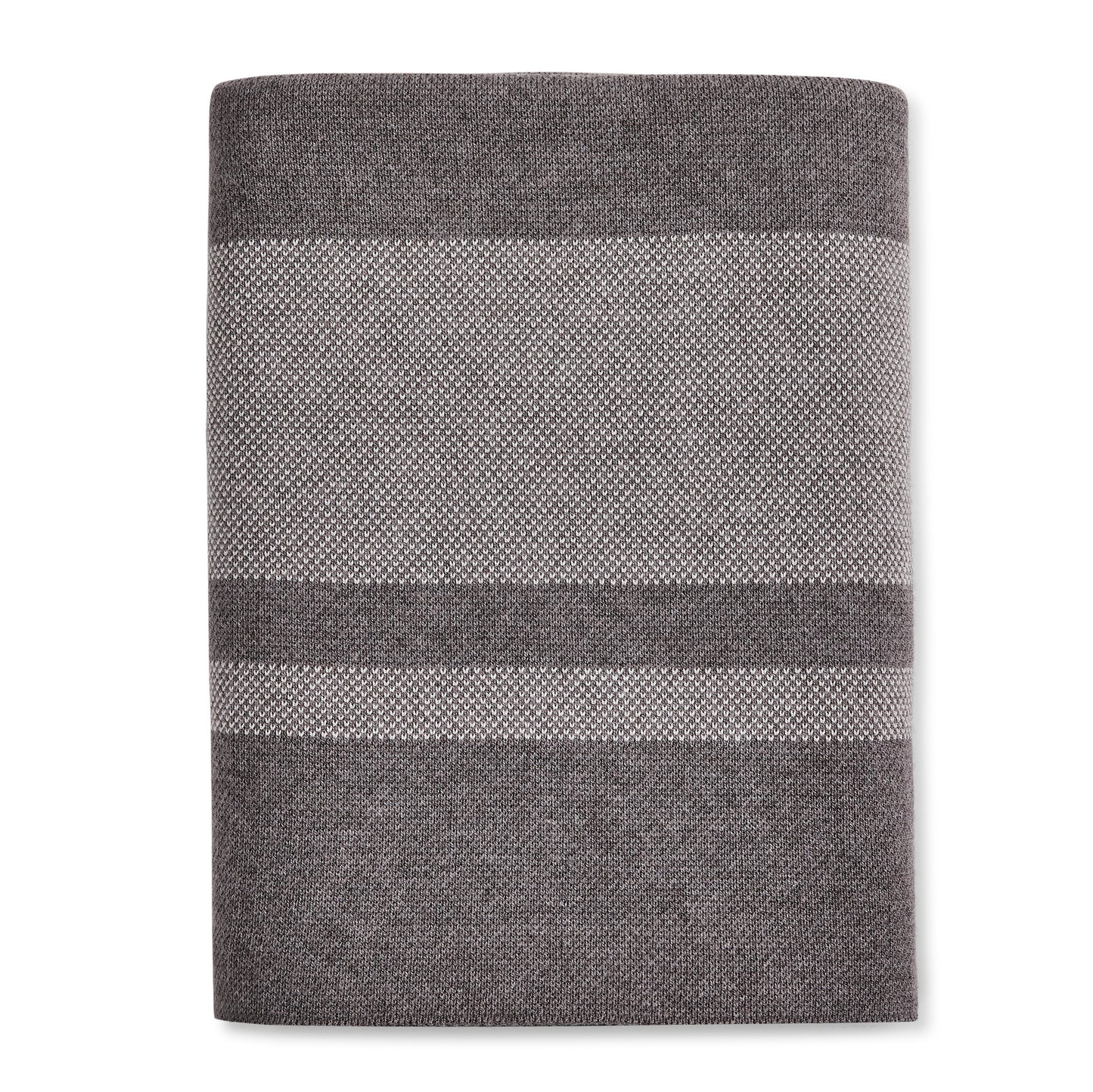 Sunbrella Signature Throw Veranda Stripe Stone Folded 2, image 4