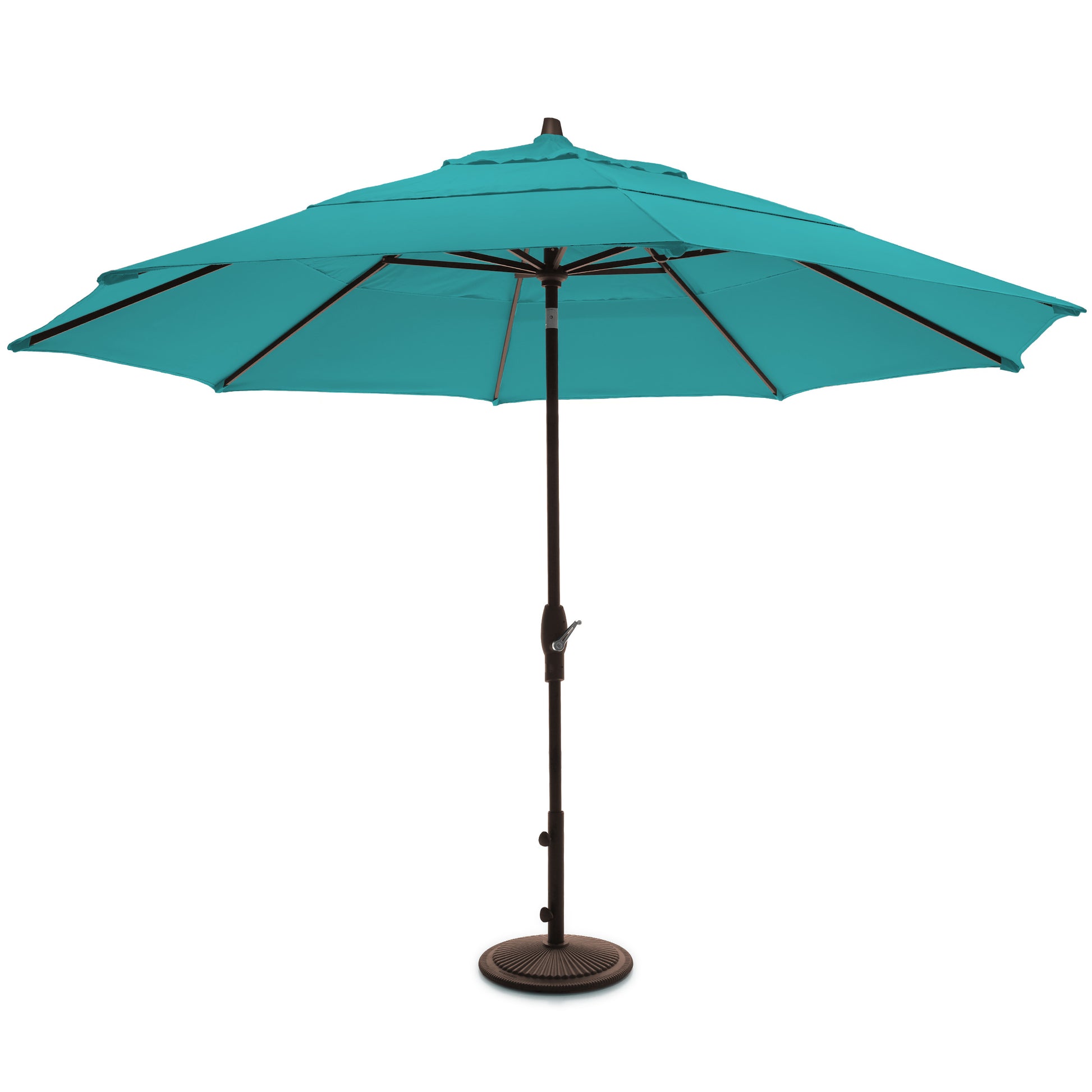 11 ft patio table umbrella Outsunny 11ft Cantilever with Base Offset Crank Brown button tilt feature lets you adjust the canopy angle as the sun moves throughout the day ACEGOSES 11-ft Aluminum Gray Slide-tilt