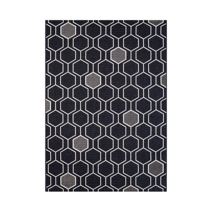 
                  Geo Black 5'3" x 7'4" Area Rug - Image 1
                