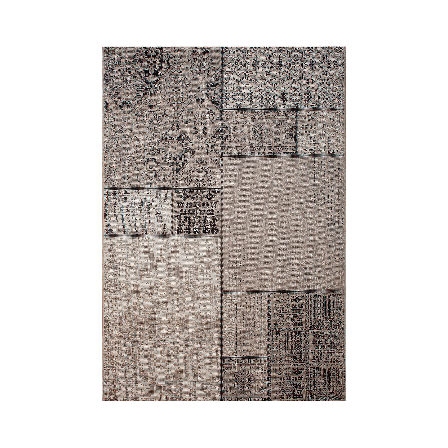 Treasure Garden 5x7 Mosiac Pebble Sand Area Rug, image 1