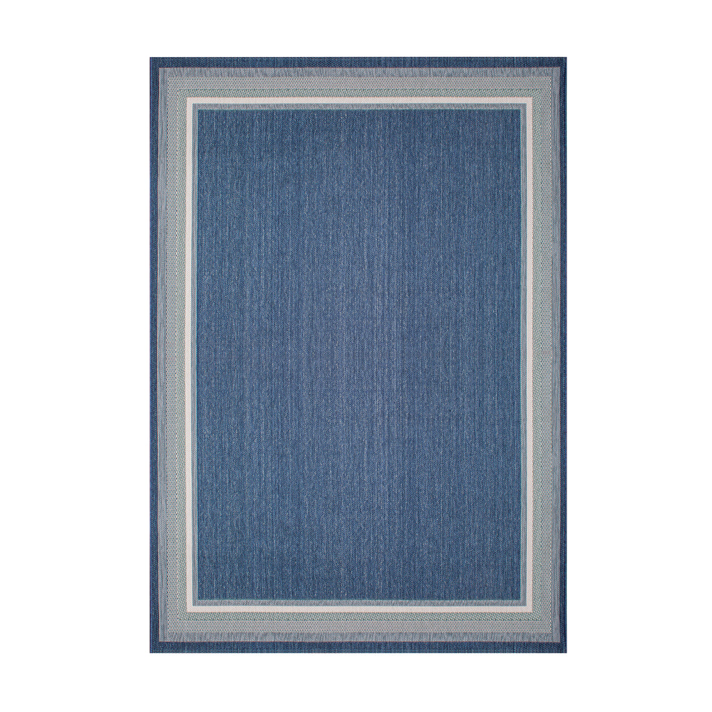 Treasure Garden 5x7 Seaside Harbour Blue Area Rug