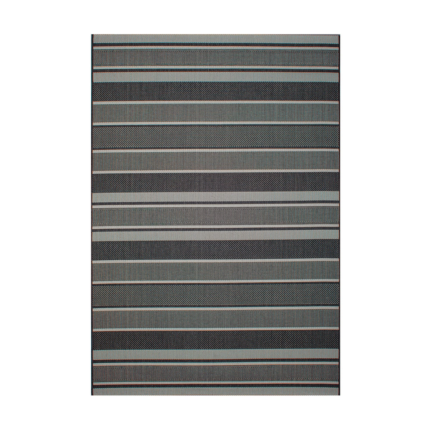 Soho Textured Stripe Black 5'3" x 7'4" Area Rug, image 1