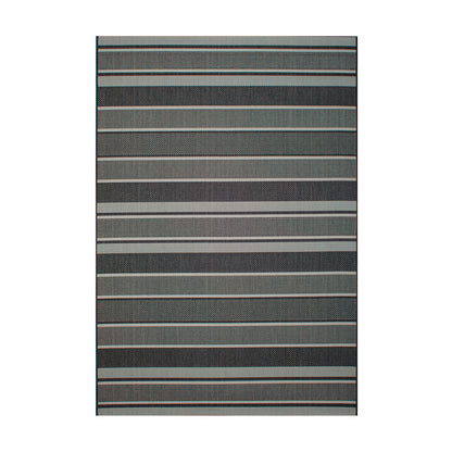 
                  Soho Textured Stripe Black 5'3" x 7'4" Area Rug - Image 1
                