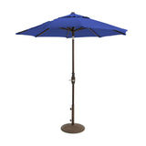 Treasure Garden 7 Half Foot Bronze Market Umbrella Glide Tilt Pacific Blue
