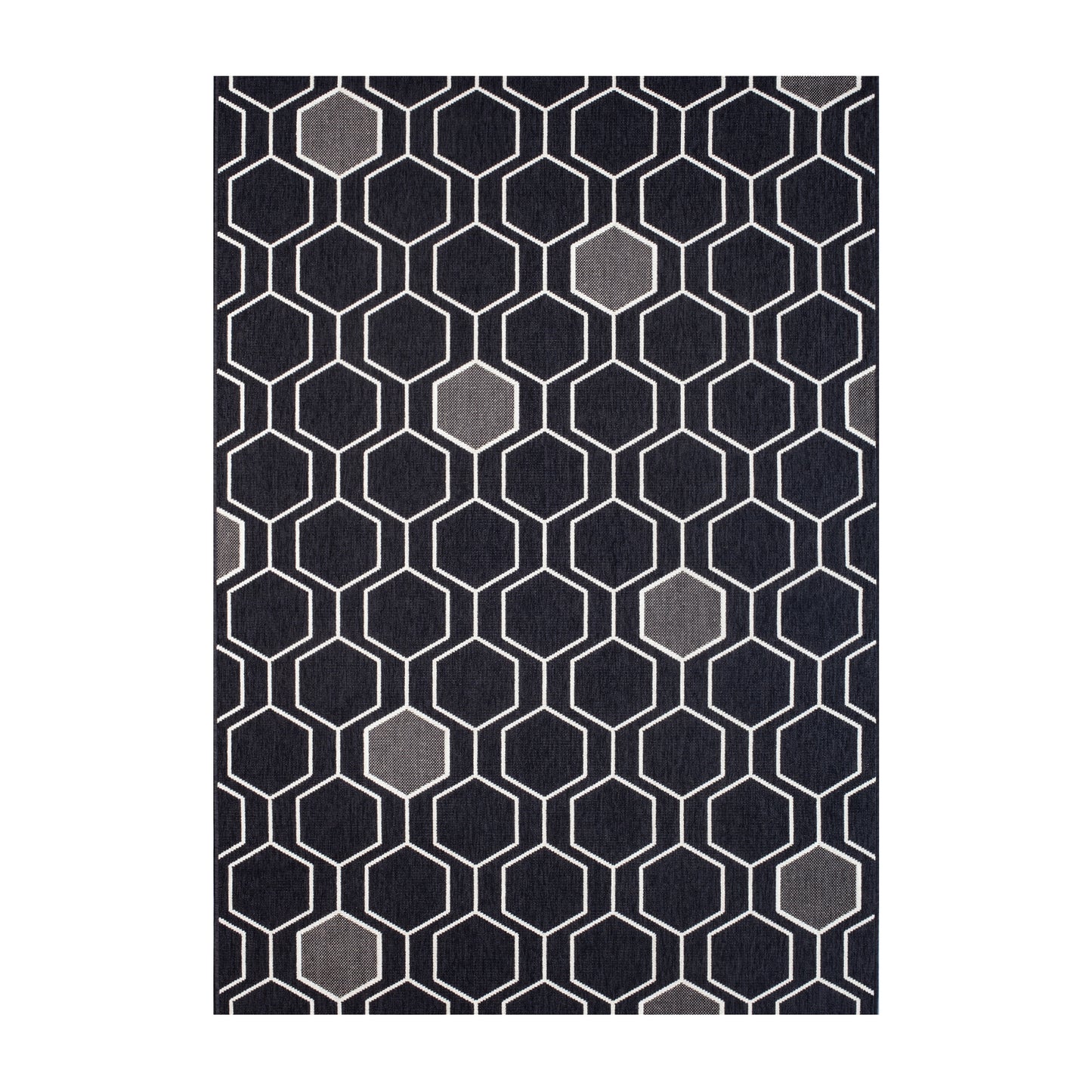 Geo Black 7'10" x 10' Area Rug, image 1