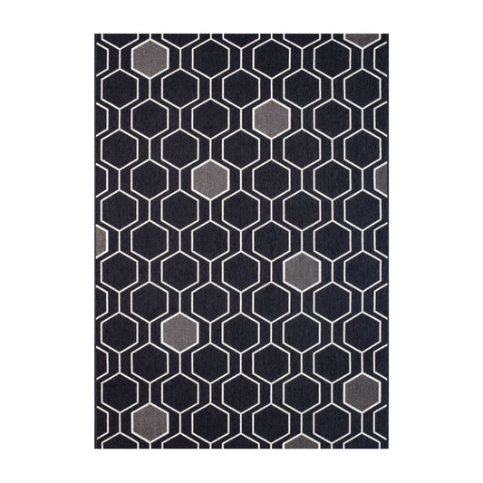 Geo Black 7'10" x 10' Area Rug