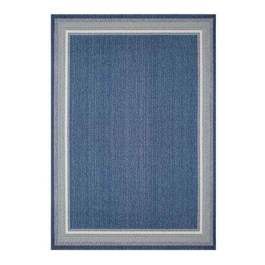 Treasure Garden 7x10 Seaside Harbour Blue Area Rug