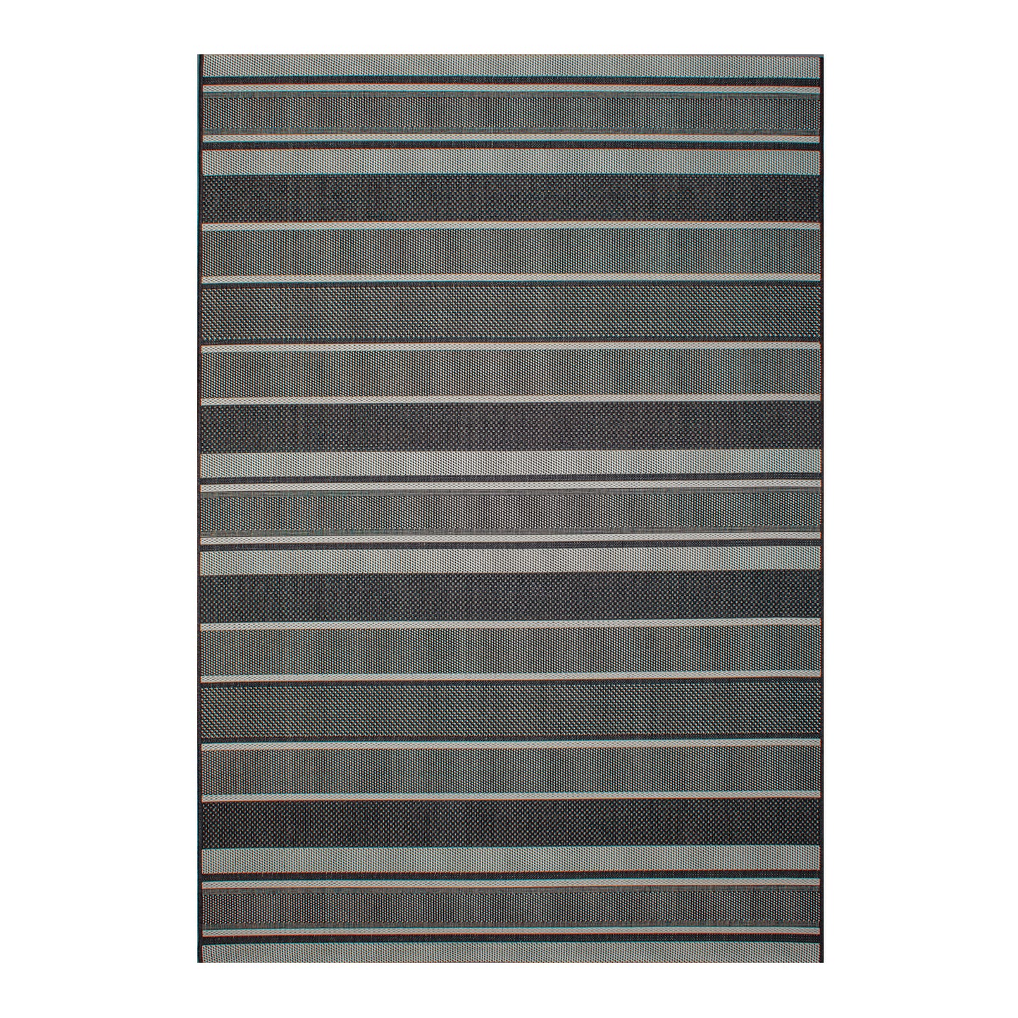 Soho Textured Stripe Black 7'10" x 10' Area Rug, image 1