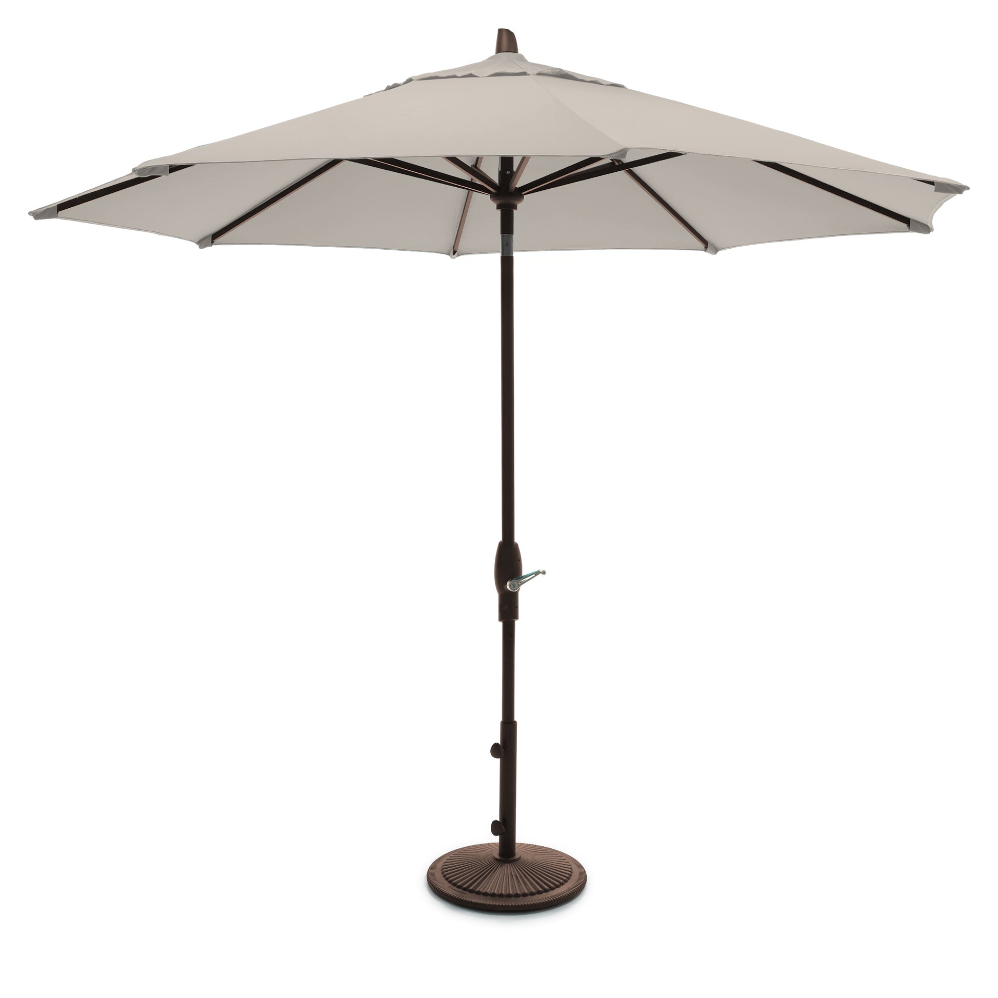 Treasure Garden 9' Auto Tilt Umbrella with Sunbrella Fabric Bronze / Natural