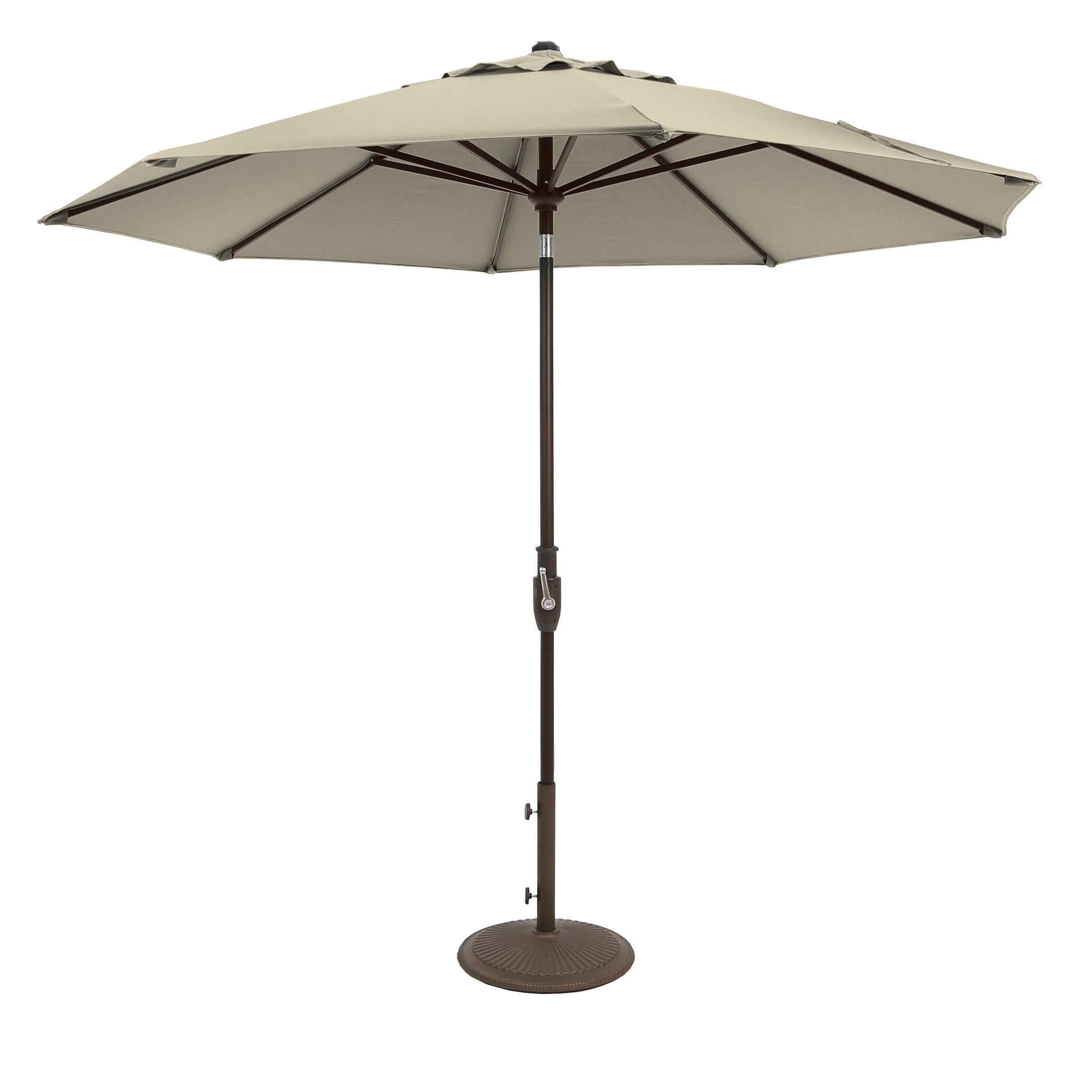 Auto Tilt Umbrella with Sunbrella Fabric 9' By Treasure Garden, Black / Pacific Blue