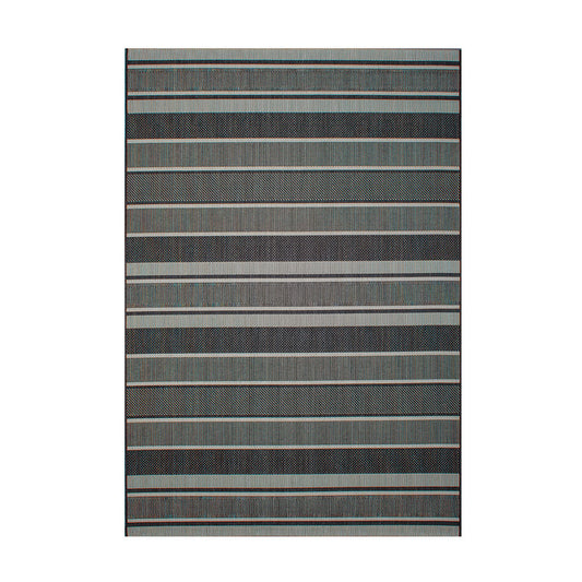 Soho Textured Stripe Black 5'3" x 7'4" Area Rug