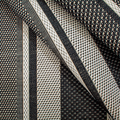 Soho Textured Stripe Black 5'3" x 7'4" Area Rug
