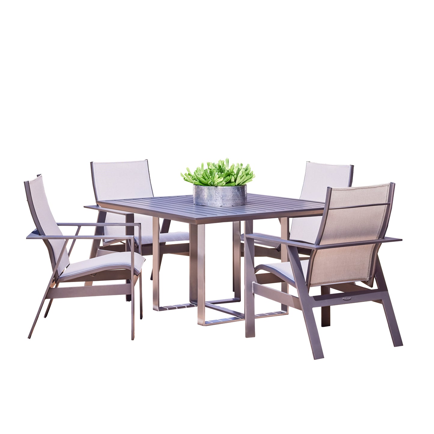 Trento Sling 5 Piece Dining Set Sailing Seagull, image 1