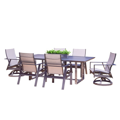 Trento Sling 7 Piece Dining Set Sailing Seagull