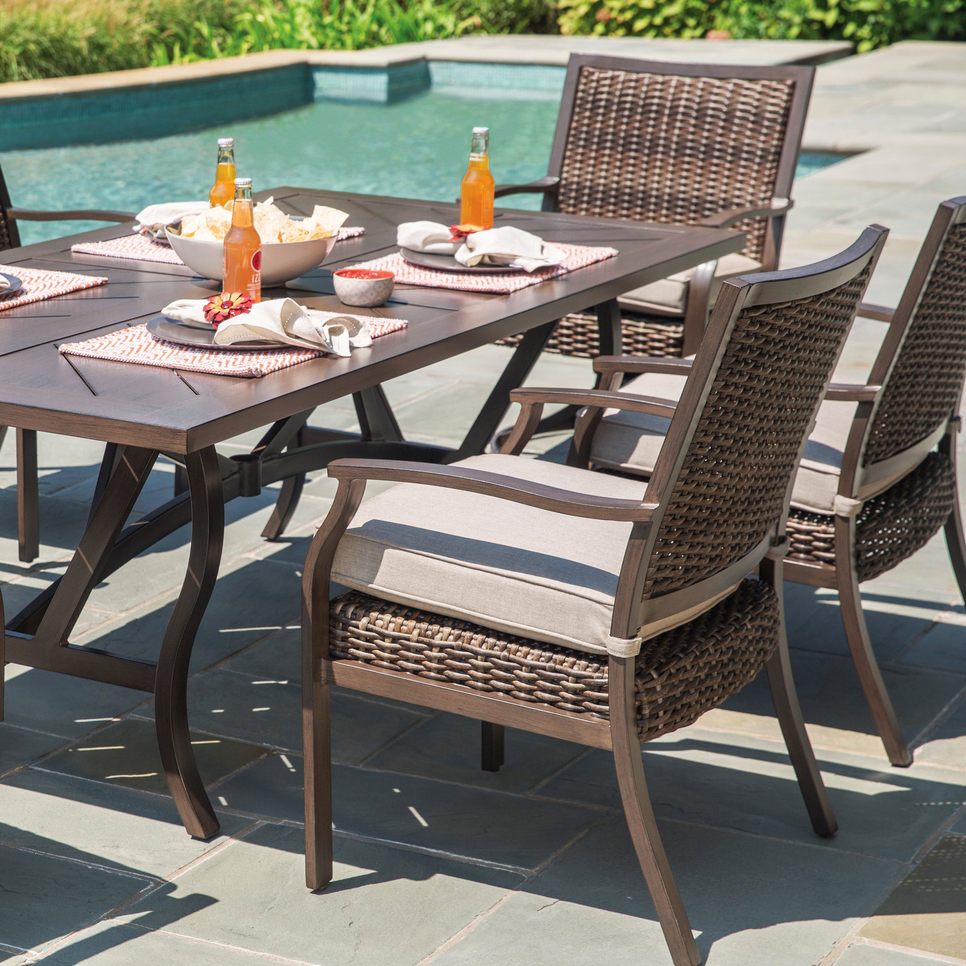 Trenton Woven Dining Chair by Agio Wicker Dining Chairs