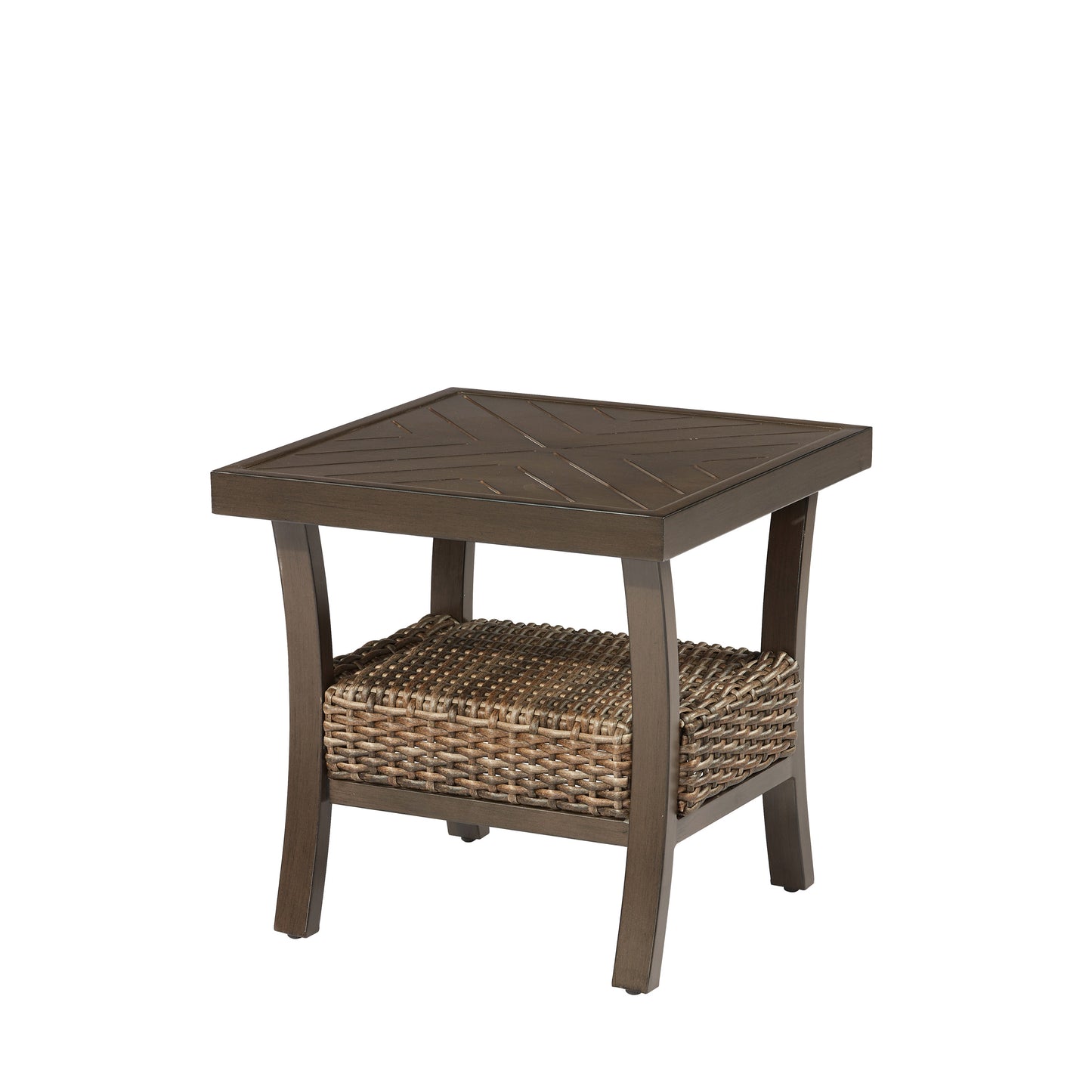 Trenton Woven Slat Top End Table, image 1