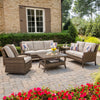 Trenton Woven Sofa Loveseat Swivel Glider Set Environmental