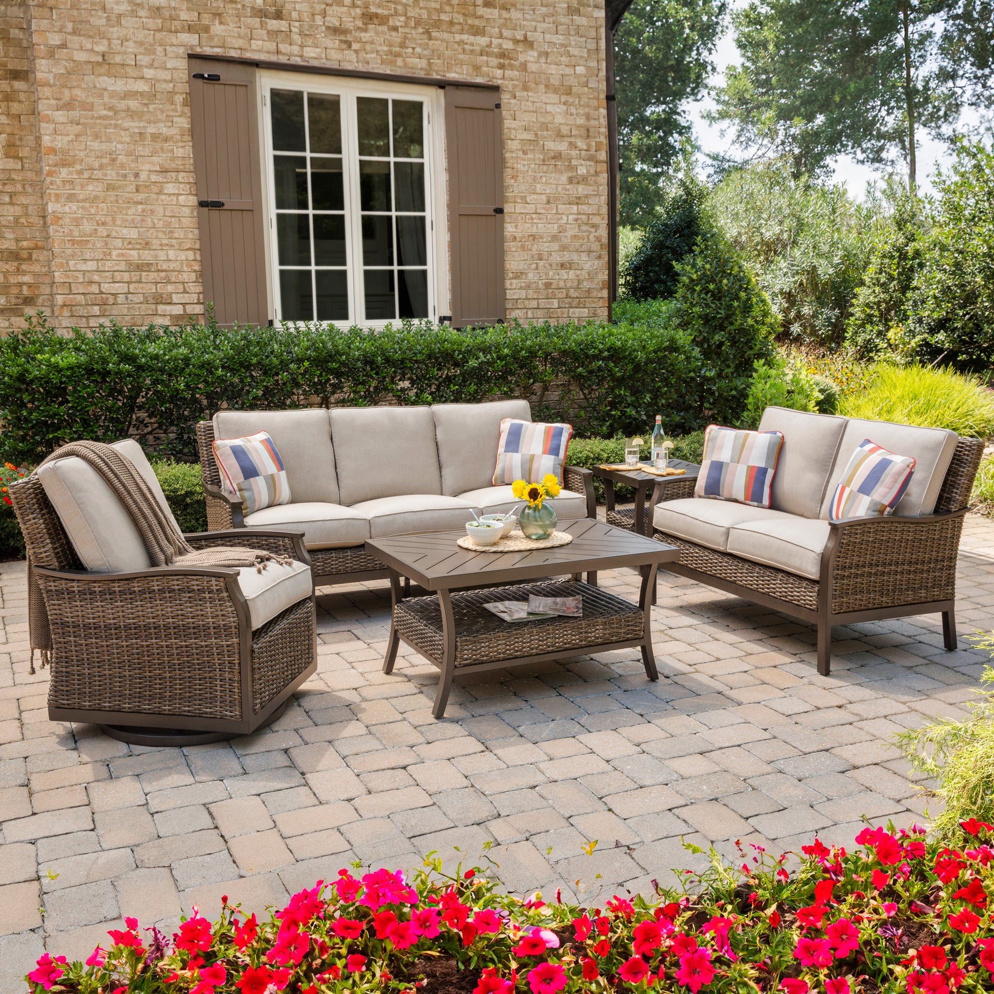 agio patio furniture umbrella Trenton Woven Sofa by Agio | Wicker Sofa