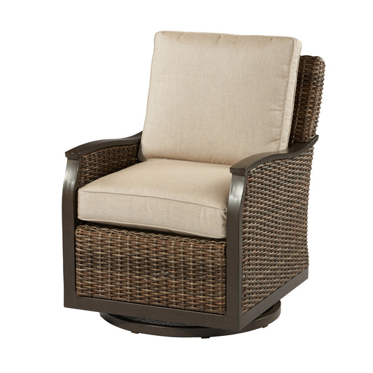 Trenton Woven Swivel Glider