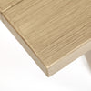 Trevi 82x42 Rectangular Dining Table Flax Finish Detail