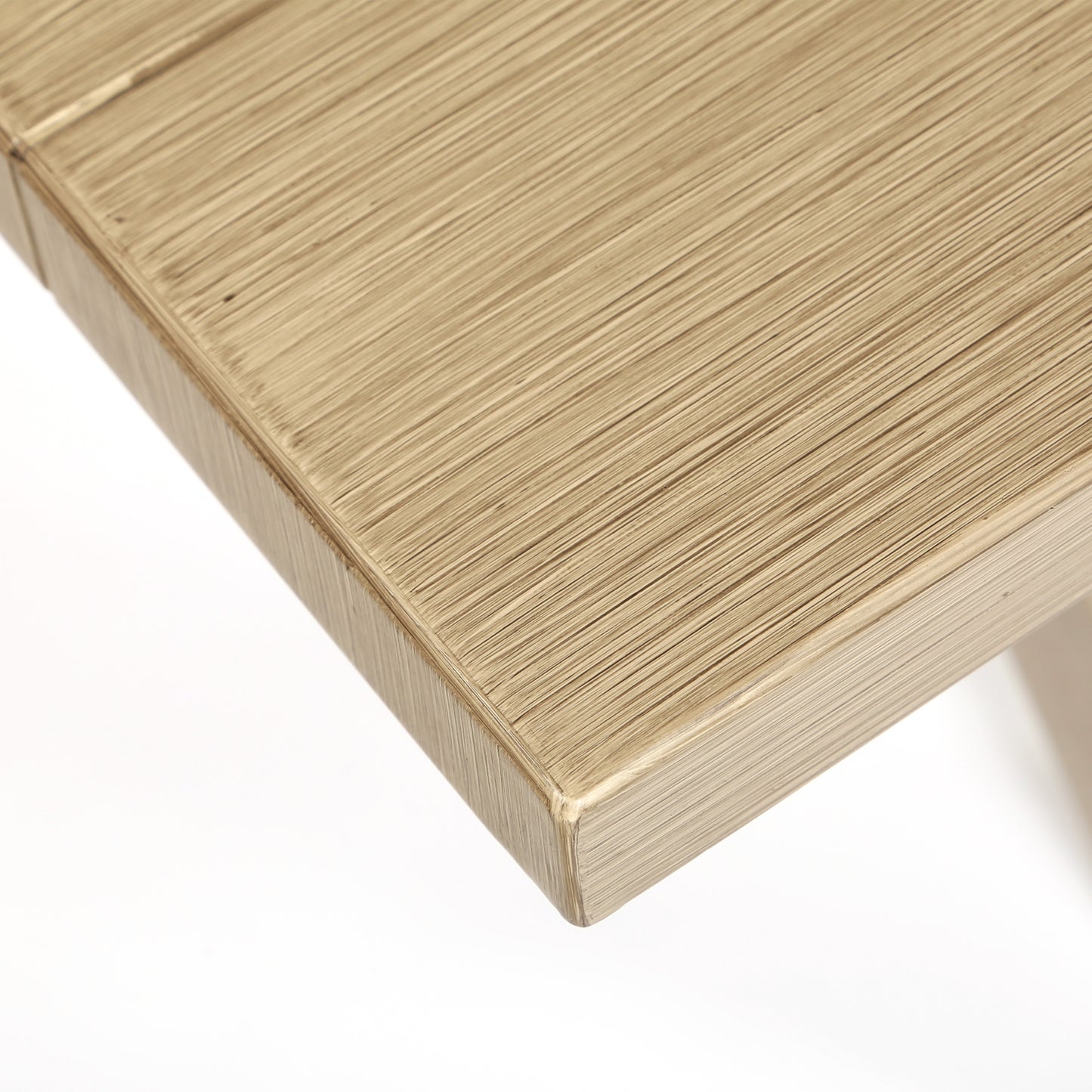 Trevi 82x42 Rectangular Dining Table Flax Finish Detail, image 2