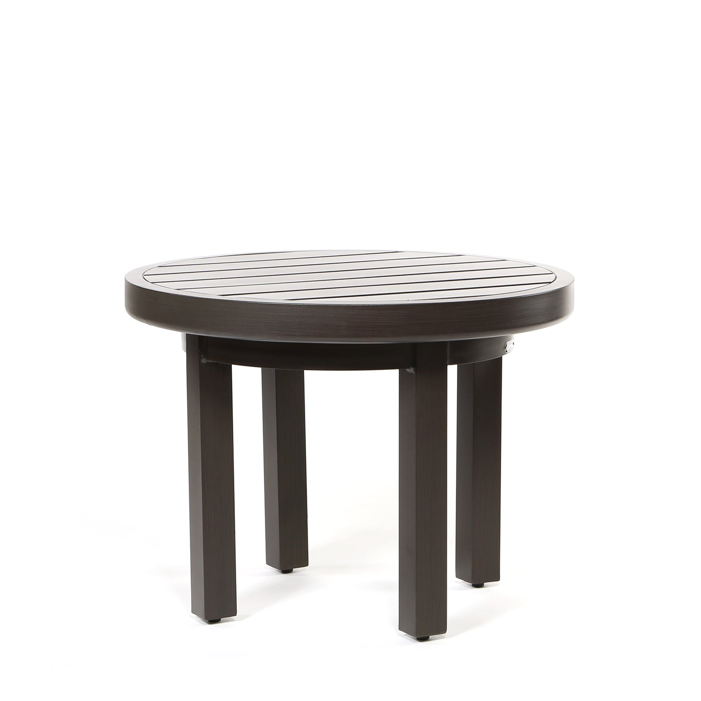 Trinidad Collection 24 Round End Table Weathered Charcoal Finish, image 2