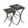 Tuscan Lemons Nesting Table Set Espresso Frame
