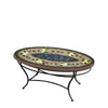 Tuscan Lemons Oval Coffee Table Black Frame