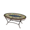 Tuscan Lemons Oval Coffee Table Espresso Frame