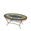Tuscan Lemons Oval Coffee Table Pewter Frame