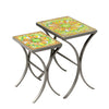 Umbria Nesting Table Set Pewter Frame
