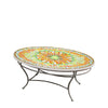 Umbria Oval Coffee Table Pewter Frame