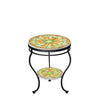 Umbria Round Double Tiered Side Table Black Frame