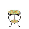 Umbria Round Double Tiered Side Table Espresso Frame