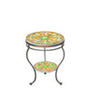 Umbria Round Double Tiered Side Table Pewter Frame