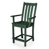 Vineyard Counter Arm Chair Green
