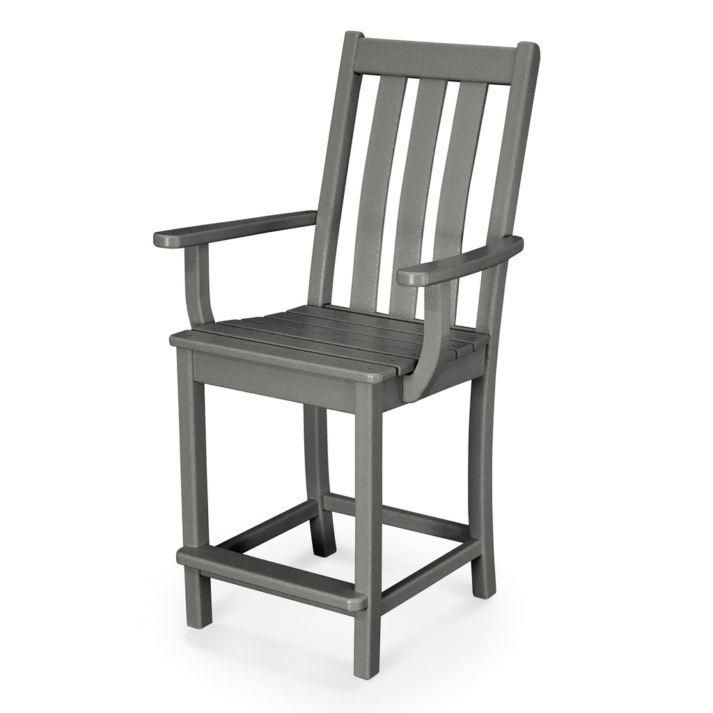 Vineyard Counter Arm Chair Slate Grey