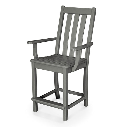 Vineyard Counter Arm Chair Slate Grey