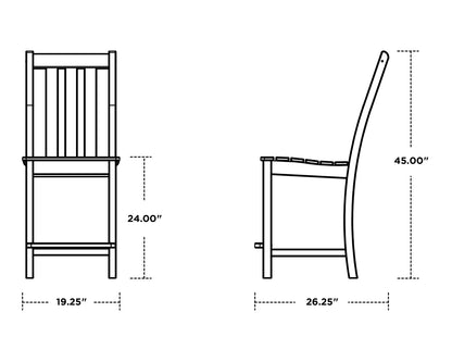 
                  Vineyard Counter Side Chair Dimensions - Image 3
                