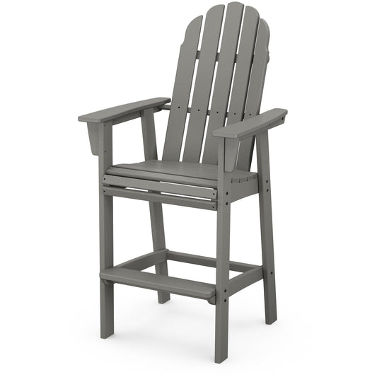 Vineyard Curveback Adirondack Bar Chair Slate Grey