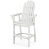 Vineyard Curveback Adirondack Bar Chair Vintage White