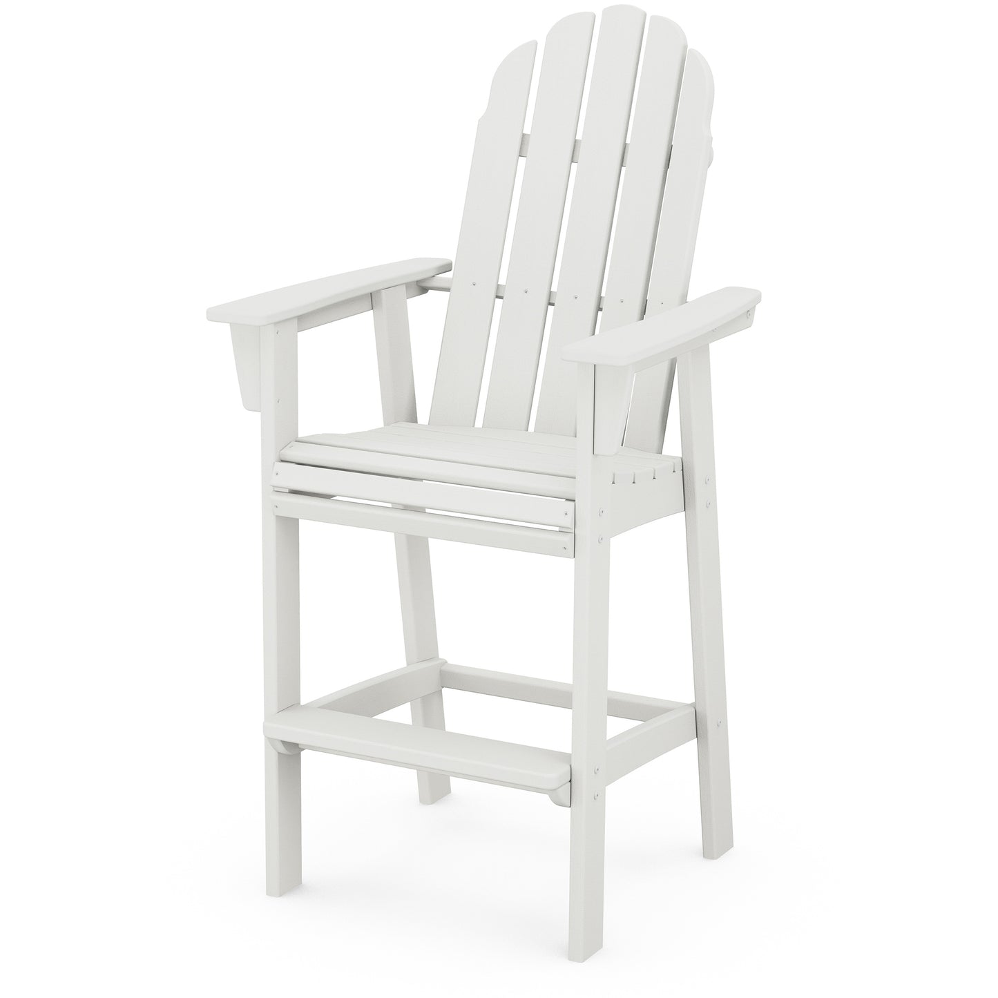 Vineyard Curveback Adirondack Bar Chair Vintage White, image 19