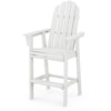 Vineyard Curveback Adirondack Bar Chair White
